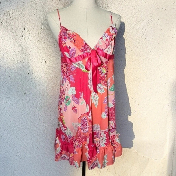 Other - Y2K style floral boho babydoll slip dress/top M